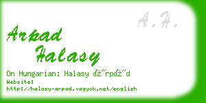 arpad halasy business card